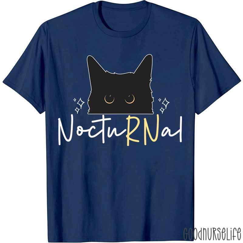 Black Cat Nocturnal Nurse T-Shirt