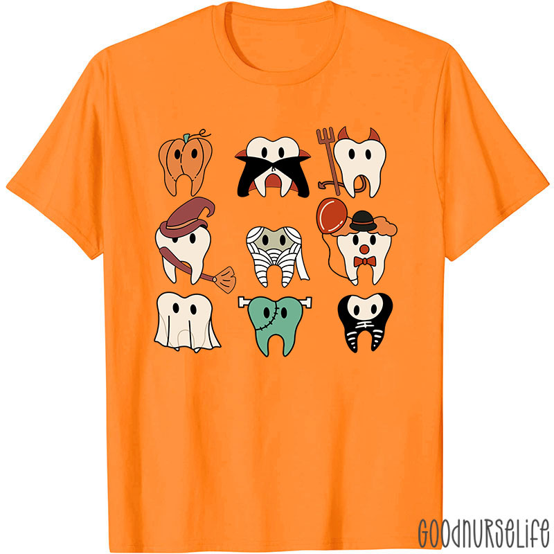 Halloween Tooth Queue Dental T-Shirt