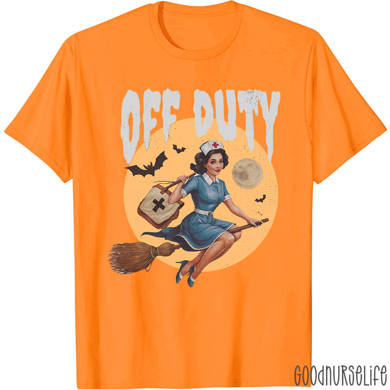 Spooky Nurse Off Duty Halloween Party Nurse T-Shirt