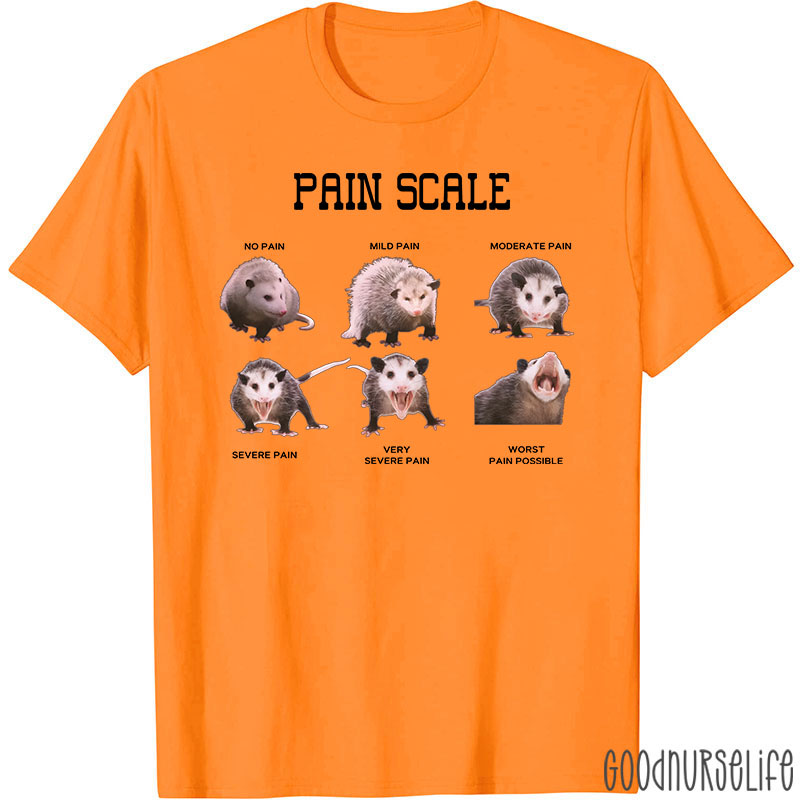 Funny Nurse Pain Scale Pain Assessment Nurse T-Shirt