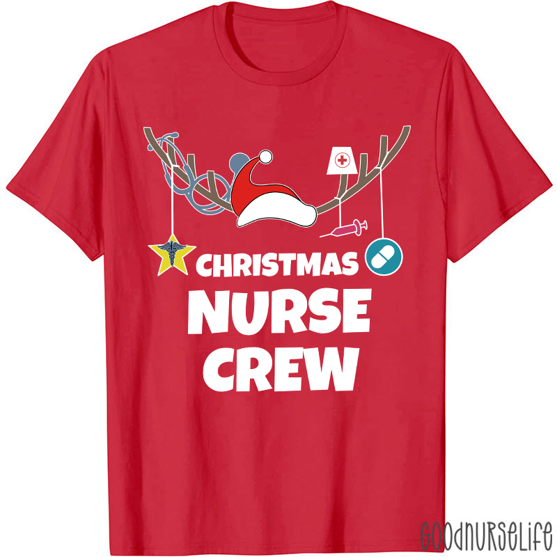 Antlers Nurse Christmas T-Shirt