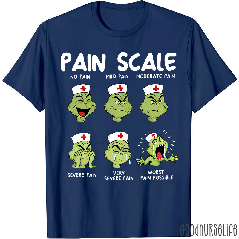Funny Mean Nurse Pain Scale Nurse T-Shirt