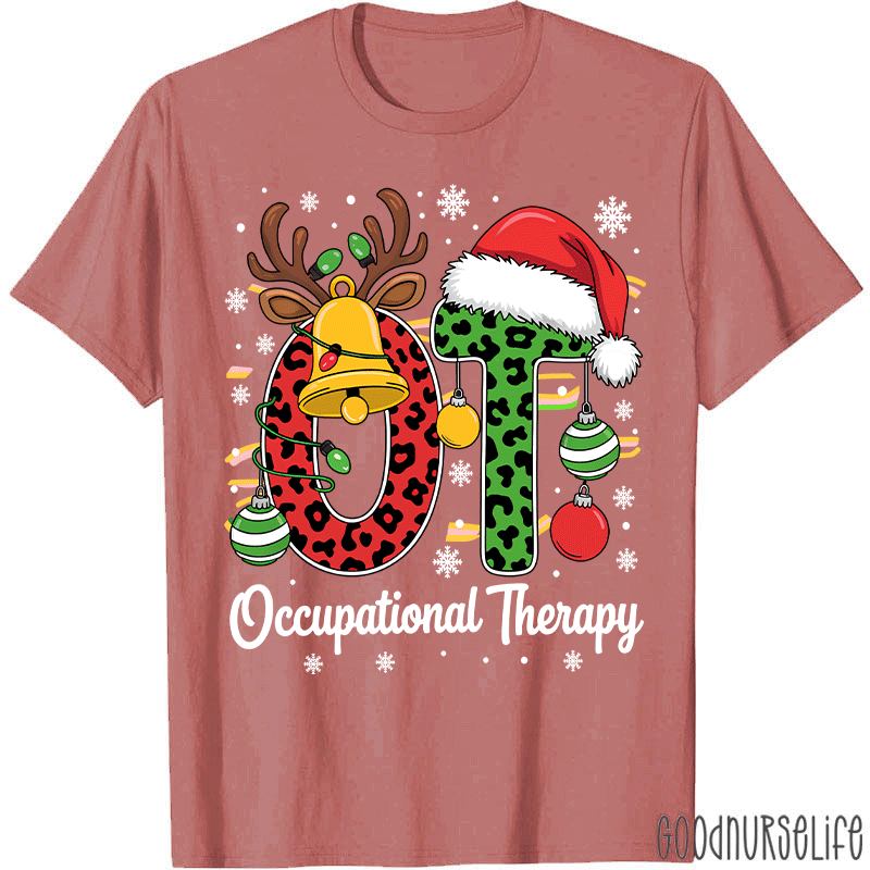 Leopard Printed OT Christmas T-Shirt