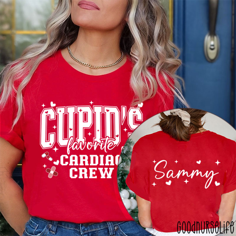 Personalized Cupid's Favorite Nurse Two Sided T-Shirt
