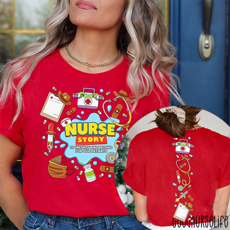 Nurse Story Medical Equipment Two Sided T-Shirt