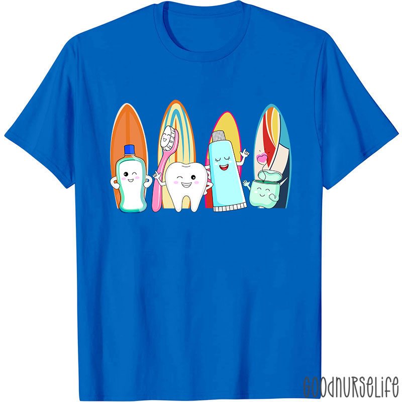 Tooth Teeth Swim And Sun Beach Summer Dentist T-Shirt