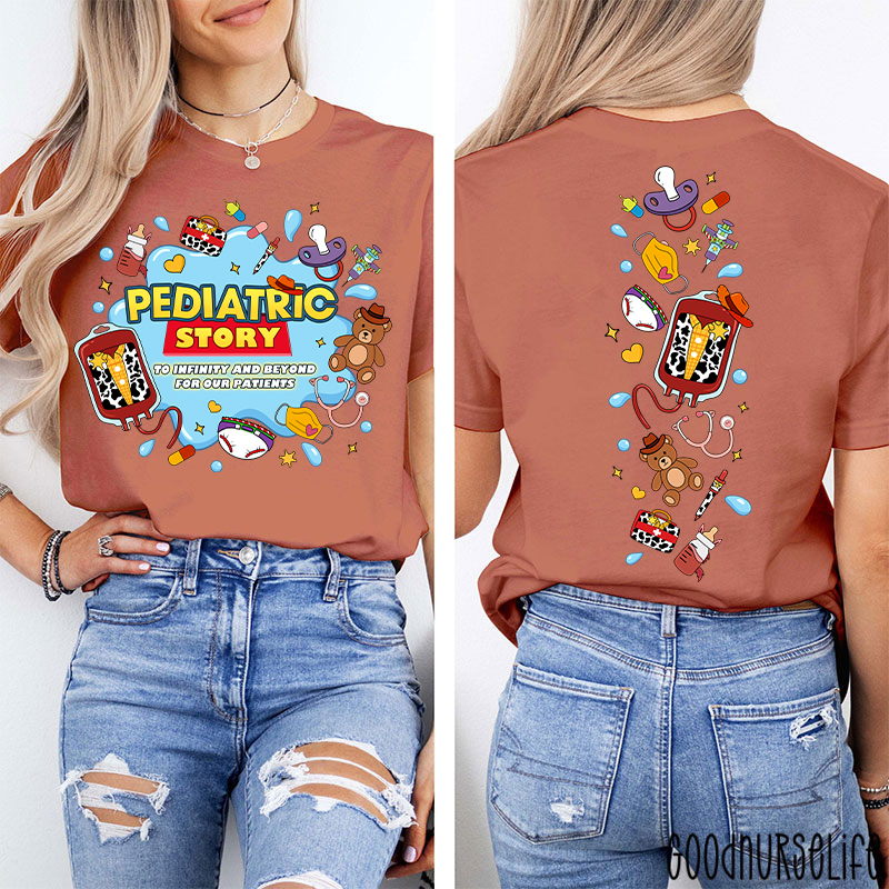 Pediatric Story To Infinity And Beyond Two Sided T-Shirt