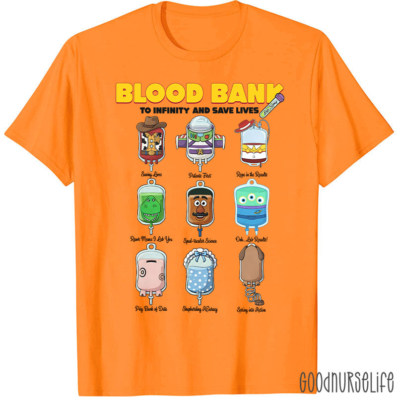 Blood Bank To Infinity And Save Lives T-shirt