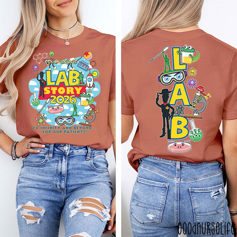 Funny Lab Grop Lab Story 2026 Two Sided T-Shirt