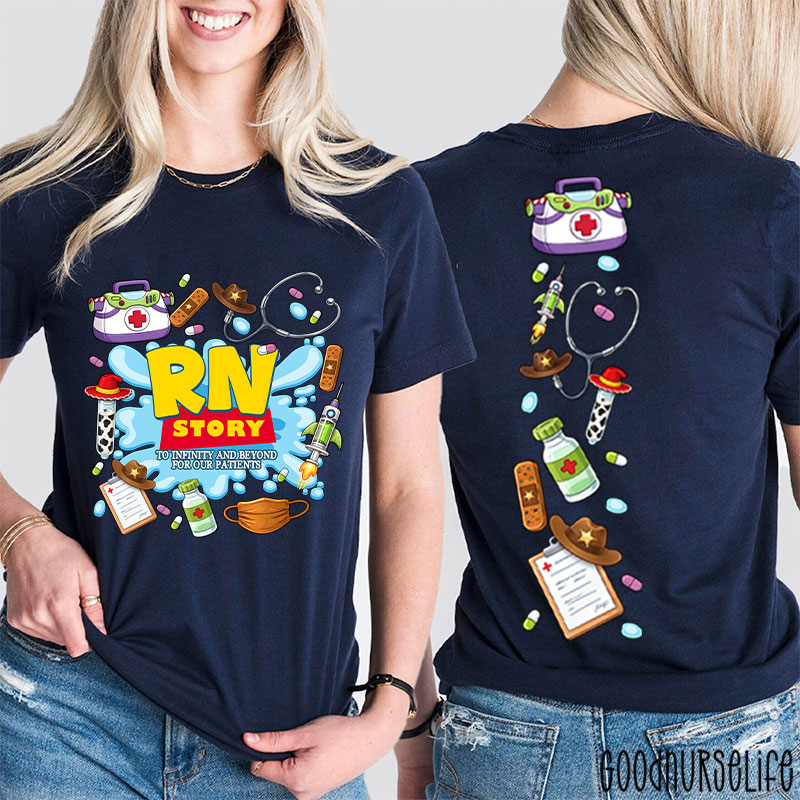 Personalized Story To Infinity And Beyond Two Sided T-Shirt