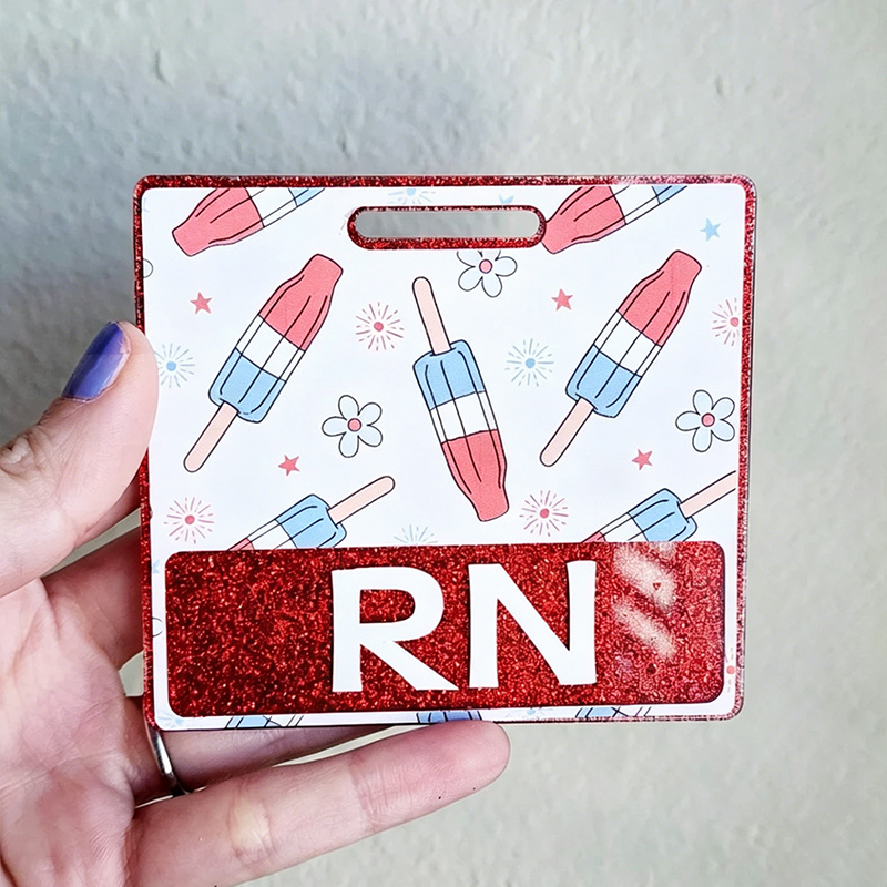 Personalized Corquette 4th Of July Printing Badge Buddy