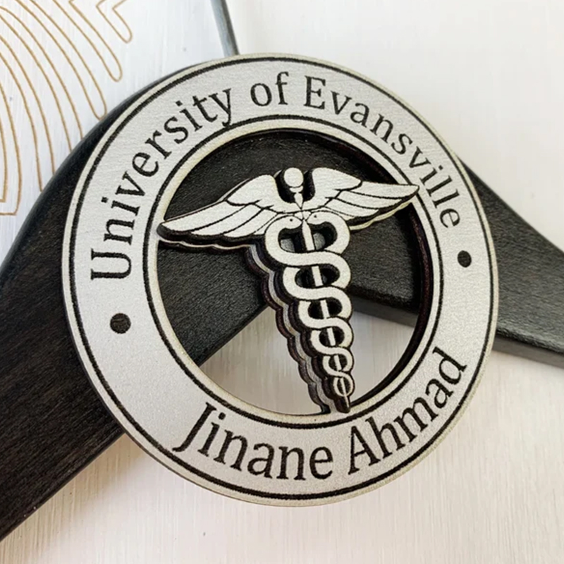 Personalized Name Medical Student Caduceus Hanger