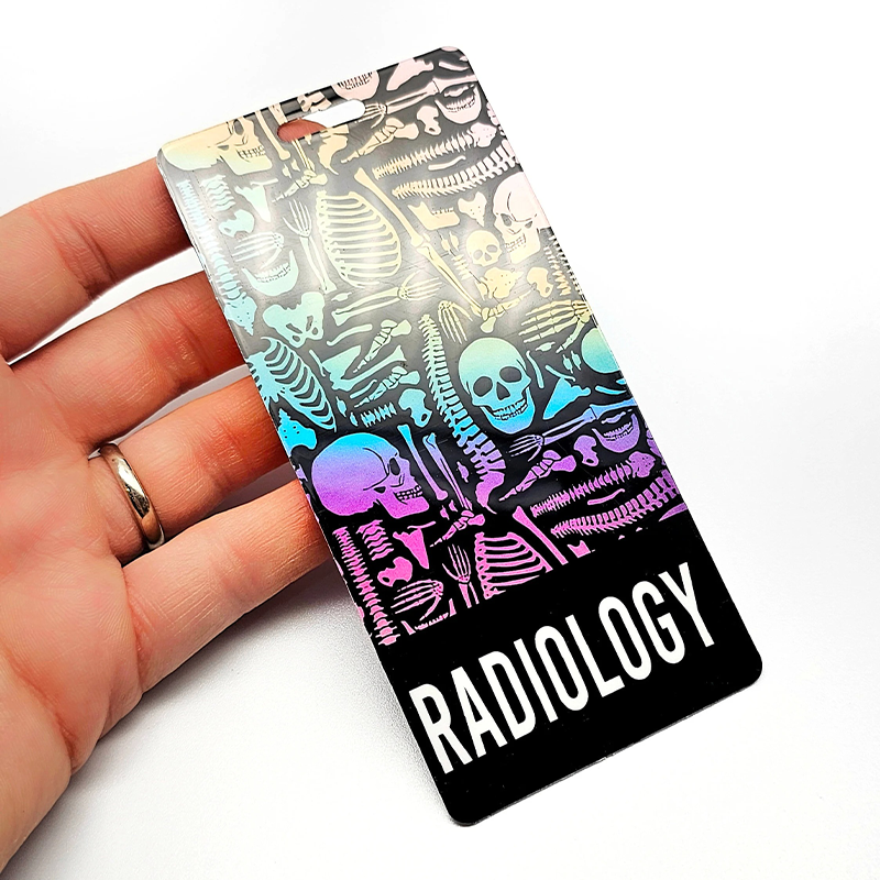 Personalized Rainbow Skeleton X‑Ray Badge Buddy