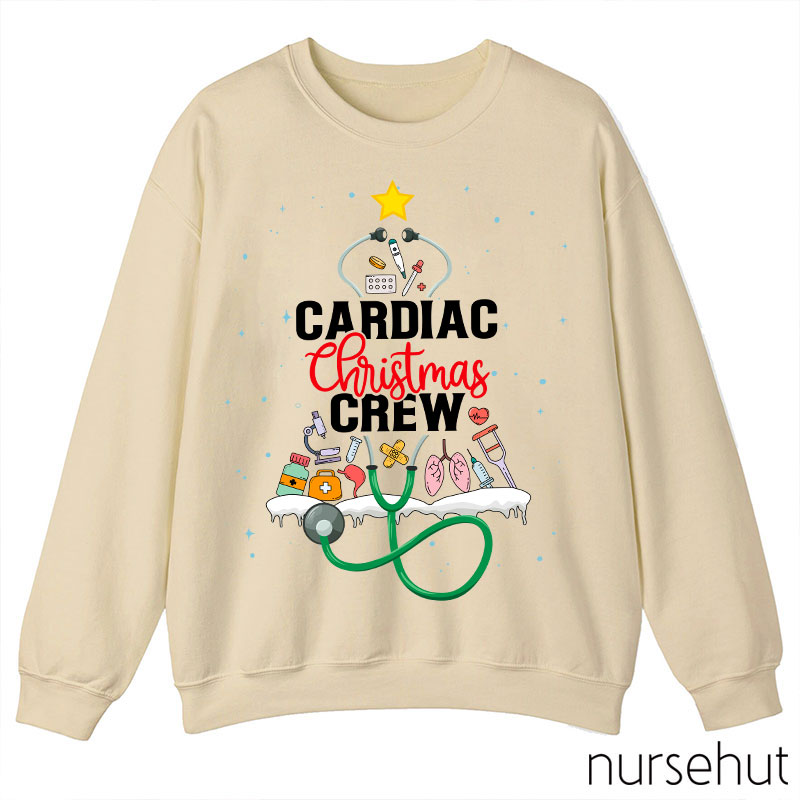 Cardiac Christmas Crew Nurse Sweatshirt