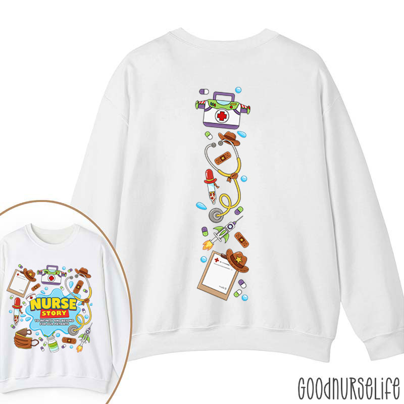 Nurse Story Medical Equipment Two Sided Sweatshirt