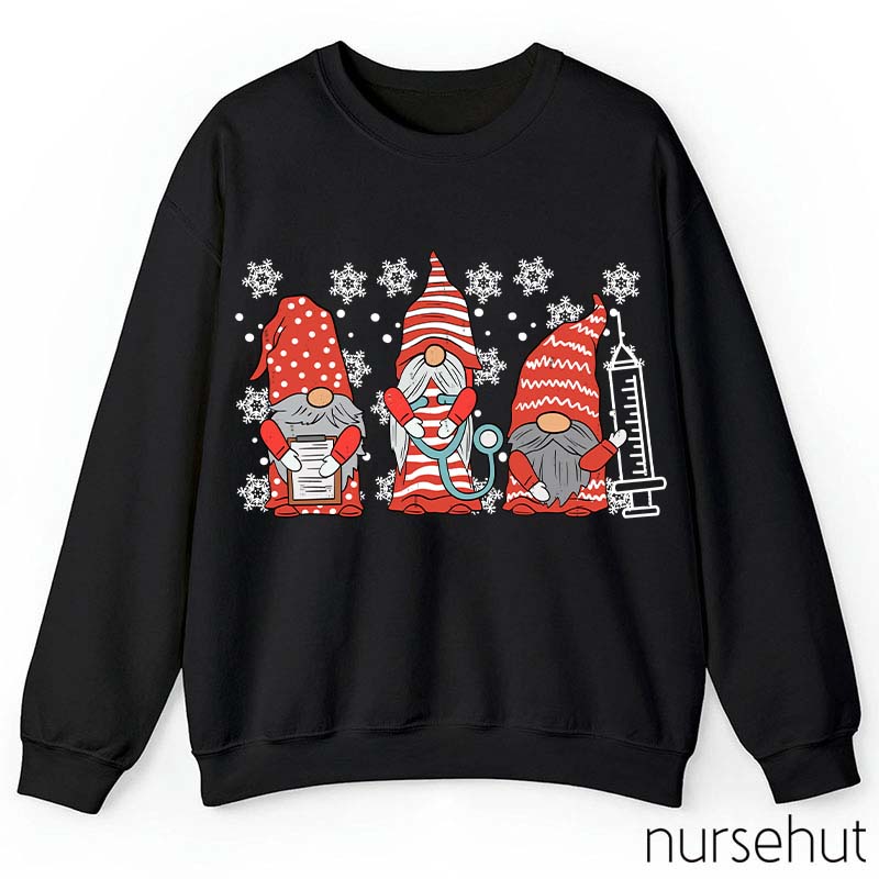 Gnomes Christmas Vibes Nurse Sweatshirt
