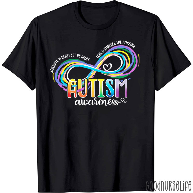 Infinity Symbol Heart Autism Awareness Nurse T-Shirt