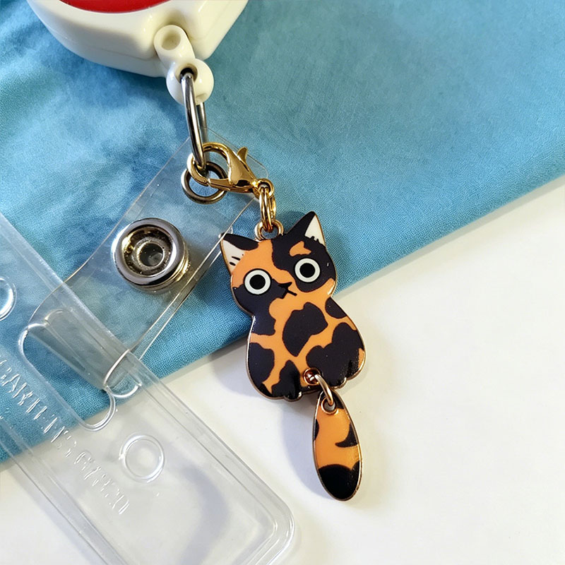 Cute Big-Tailed Cats Nurse Keychain