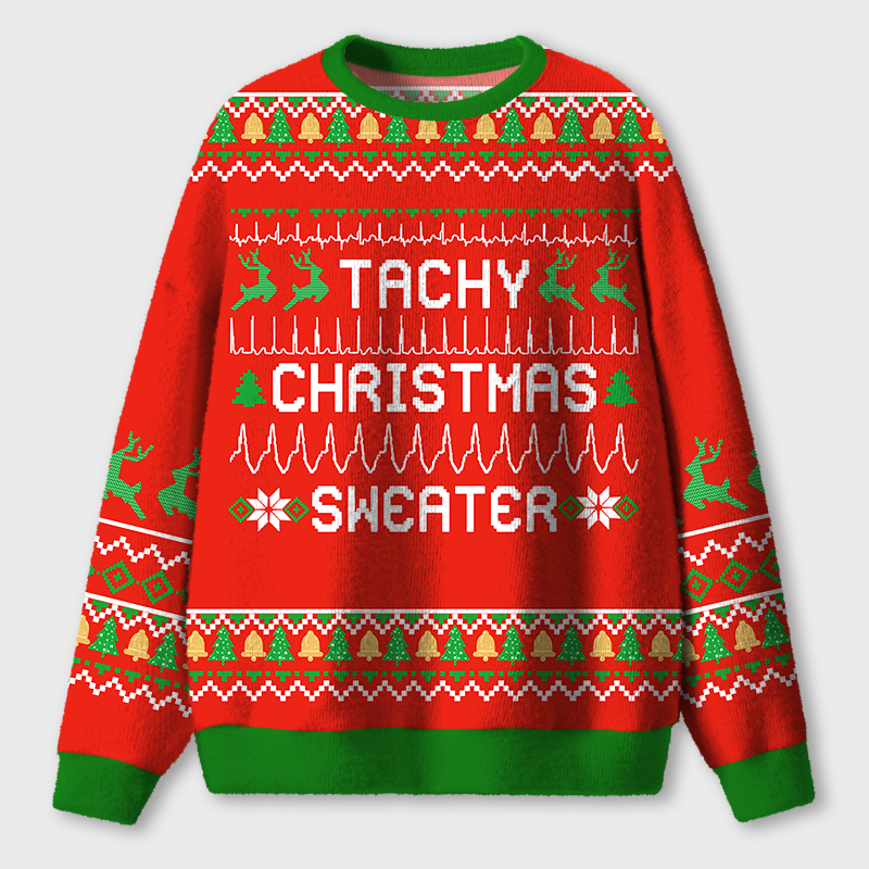 Tachy Christmas Sweater Ugly Fluffy Christmas Sweater