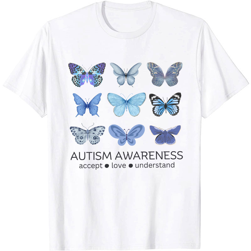 Autism Awareness Butterfly Nurse T-Shirt