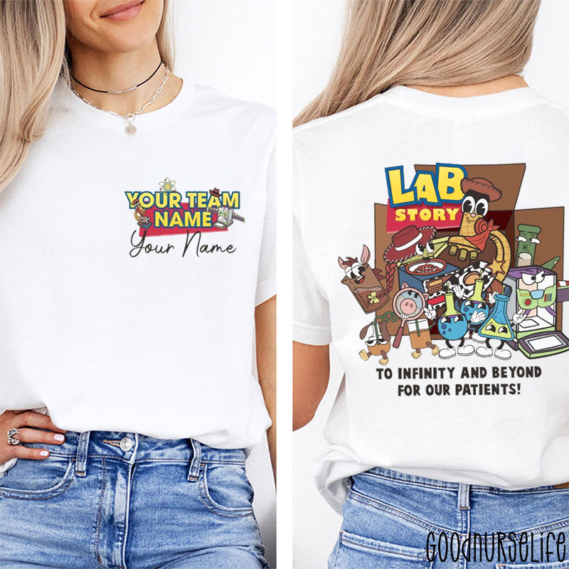 Personalized Name To Infinity And Beyond For Our Patients Two Sided T-Shirt