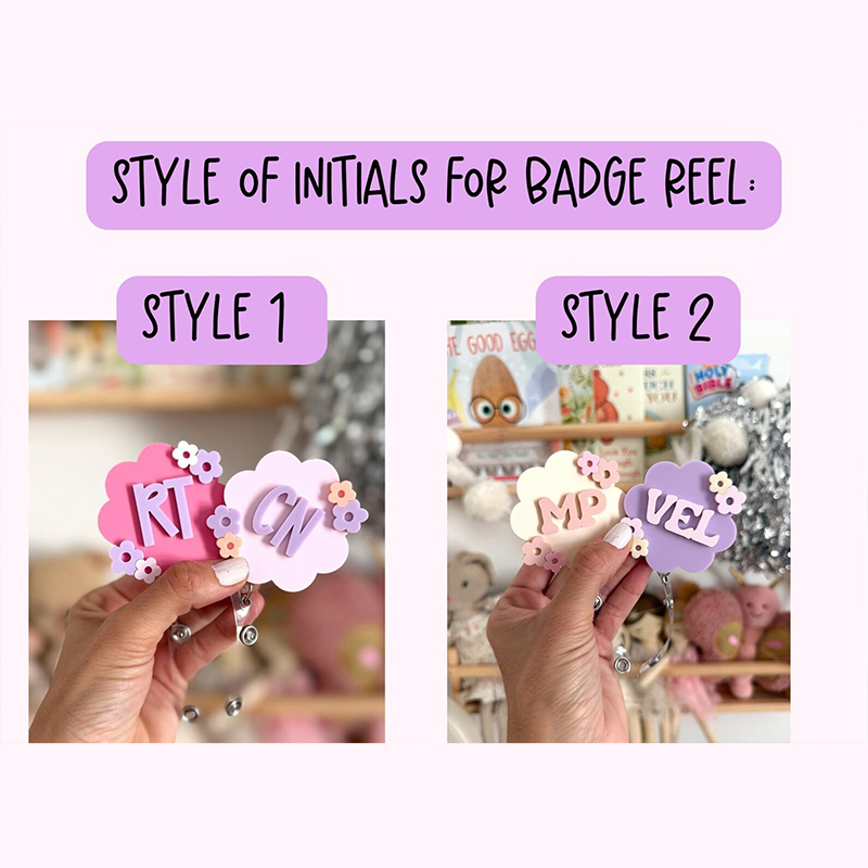 Personalized Initial Name Nurse Badge Reel