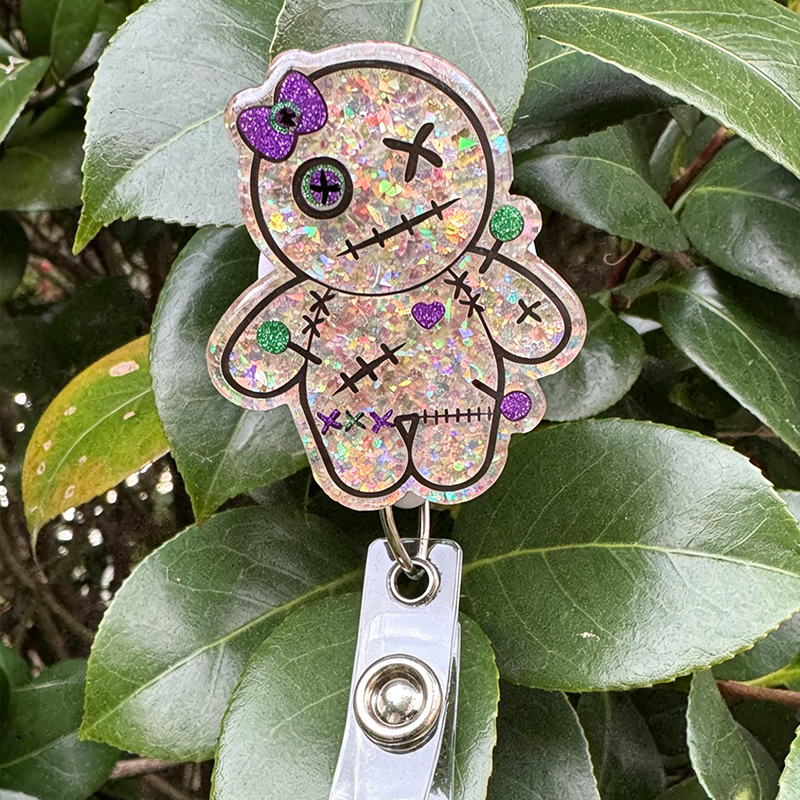 Voodoo Doll Nurse Badge Reel