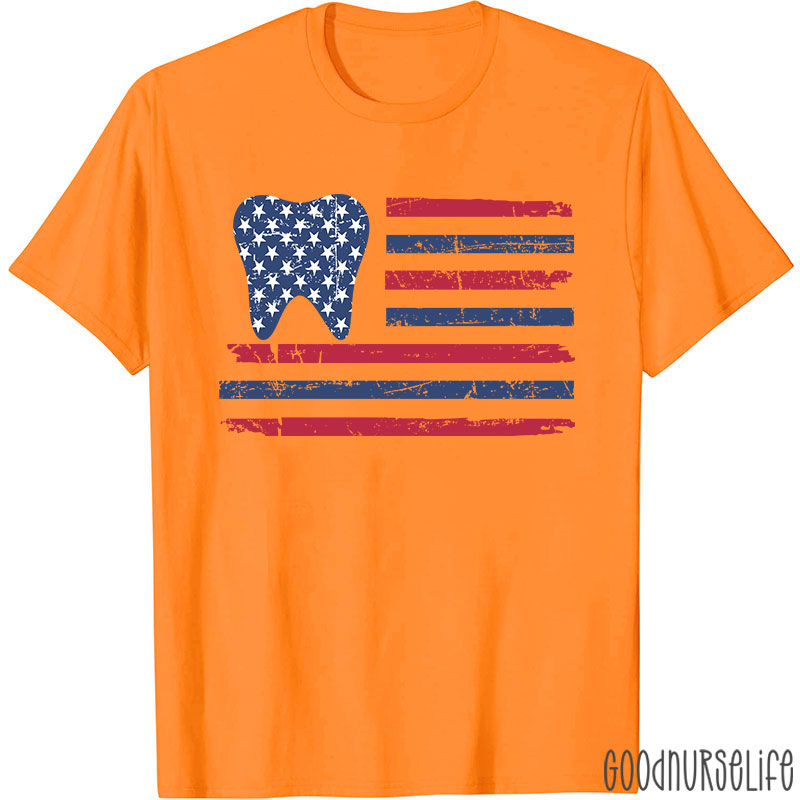 4Th Of July Dental Hygienist Patriotic Tooth T-Shirt