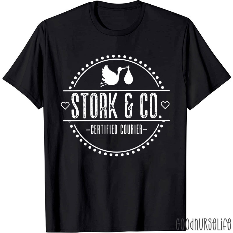Stork And Co Certified Courier Nurse T-Shirt