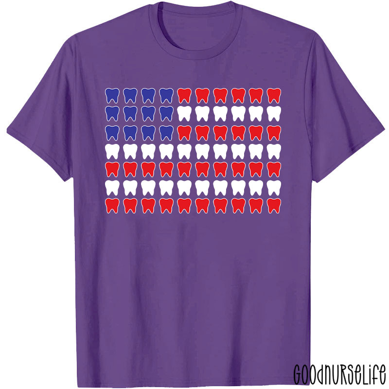 4Th Of July Hygienist Patriotic Tooth T-Shirt