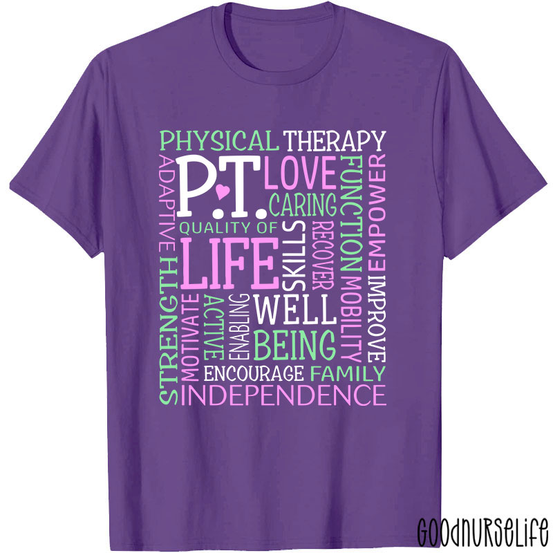 Love Caring Function Pt Physical Therapist T-Shirt