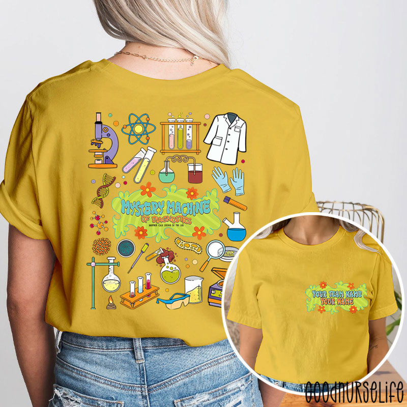 Personalized Team Name Mystery Machine Of Diagnostics  Two Sided T-Shirt