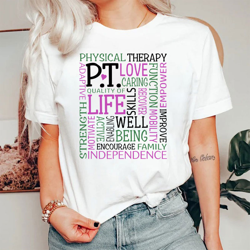 Love Caring Function Pt Physical Therapist T-Shirt