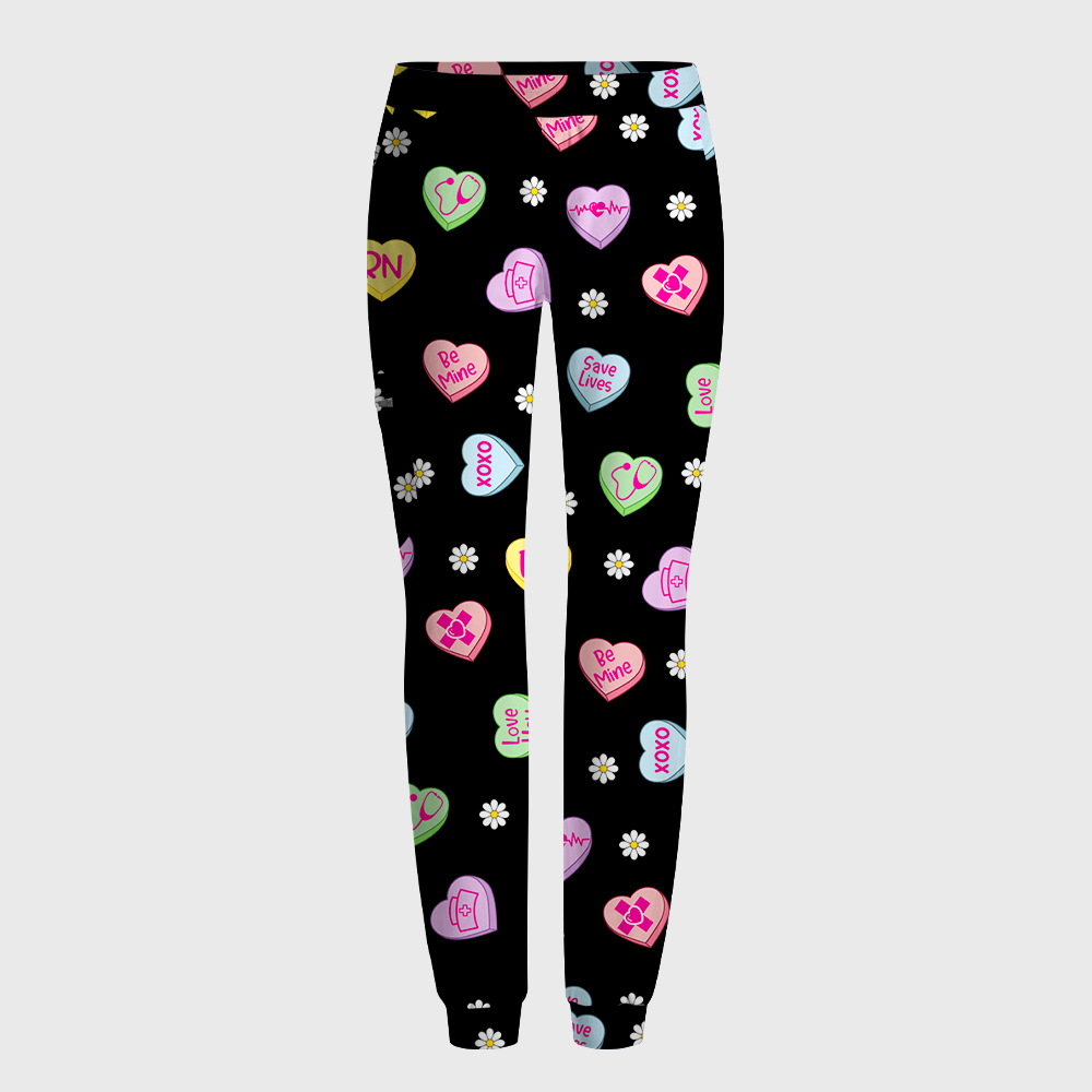 Save Lives Be Mine Cute Heart Antimicrobial Scrubs Sets