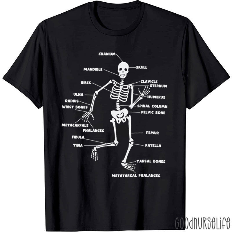 Skeleton Anatomy Nurse T-Shirt