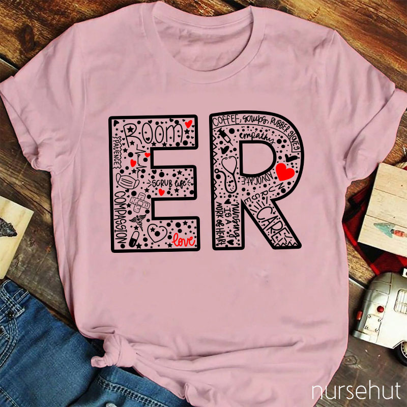 Personalized RN Love Care Compassion Empathy Nurse T-Shirt