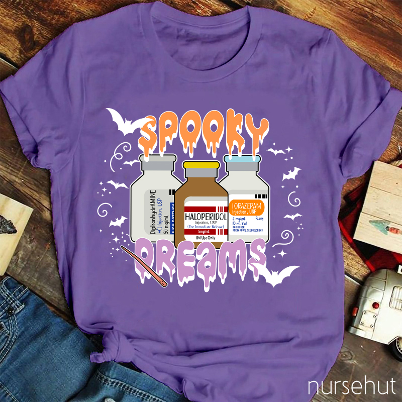 Halloween Spooky Dreams Nurse T-Shirt