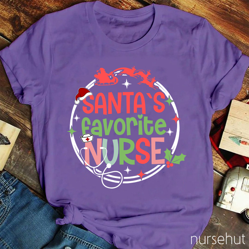 Santa's Favorite Nurse T-Shirt