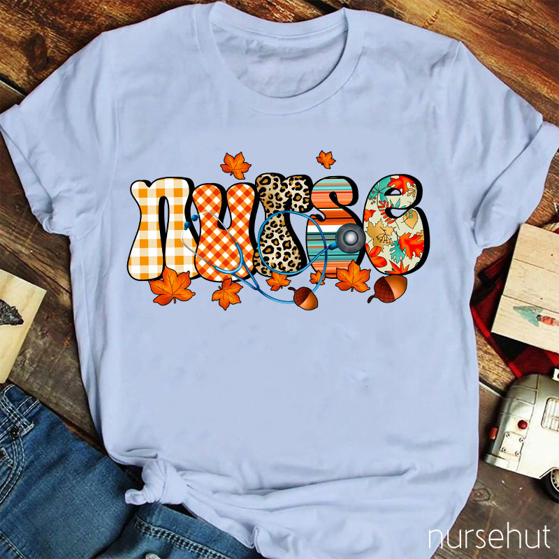 Autumn Nurse Life Nurse T-Shirt