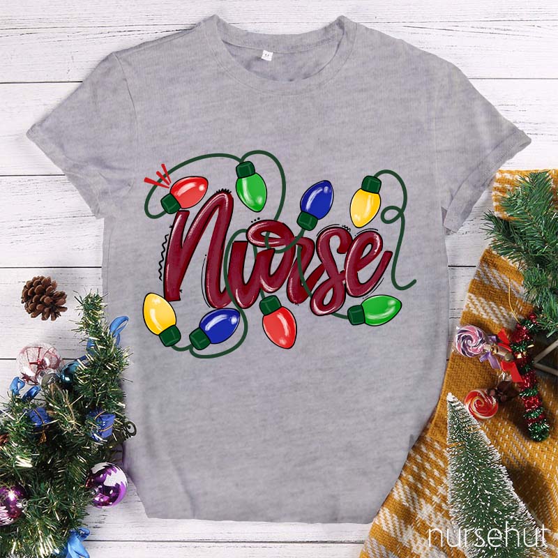 Christmas Lights Nurse T-Shirt