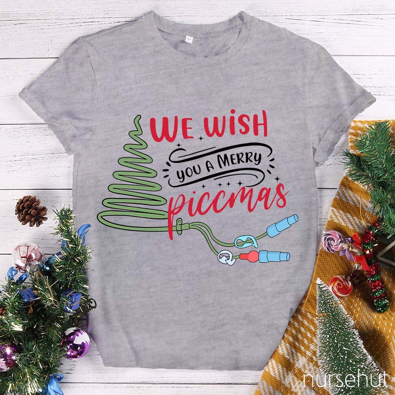 We Wish You A Merry Piccmas Nurse T-Shirt