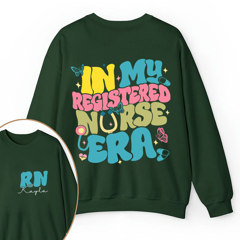 Personalized In My Nurse Era Nurse Two Sided Sweatshirt