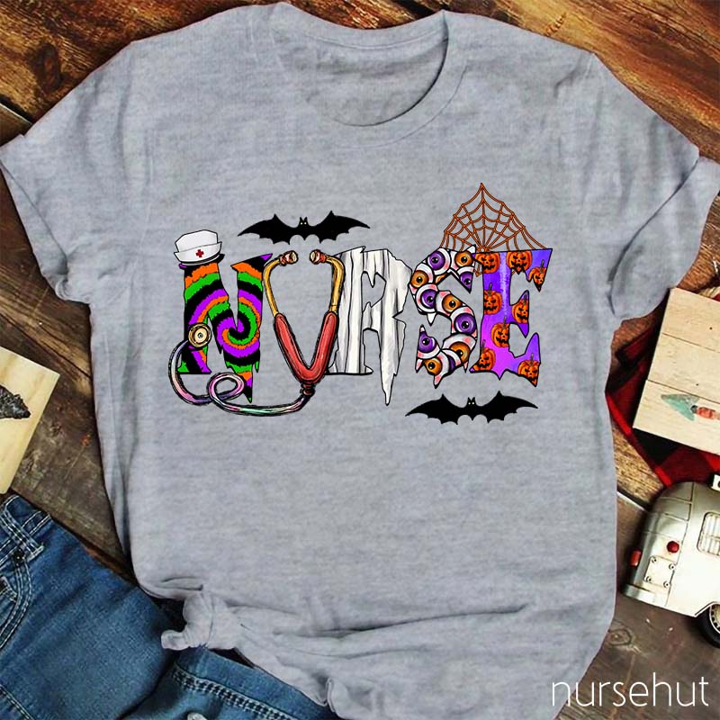 Spooky Halloween Nurse T-Shirt