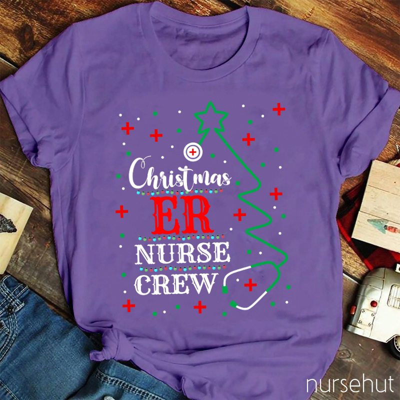 Personalized Christmas ICU Nurse Crew T-Shirt