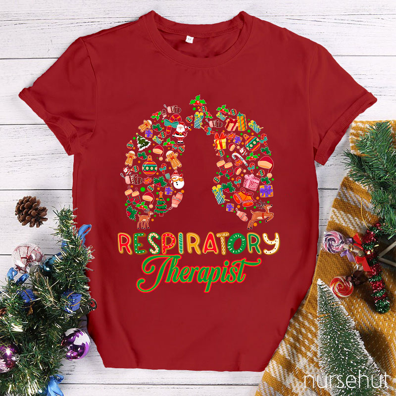 Christmas Vibes Respiratory Therapist Nurse T-Shirt