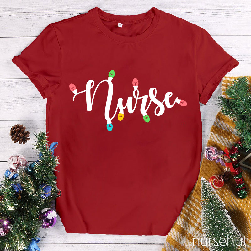 Christmas Light Nurse T-Shirt