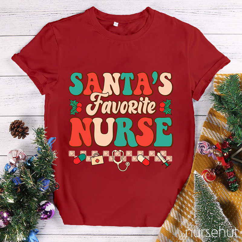 I'm Santa's Favorite Nurse T-Shirt