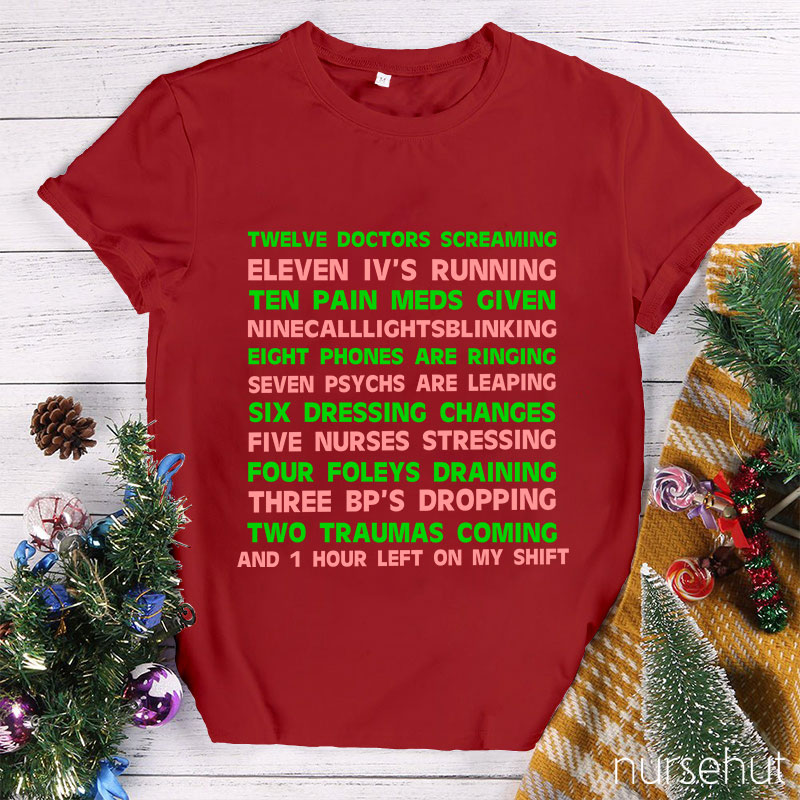 Christmas Countdown Nurse T-Shirt