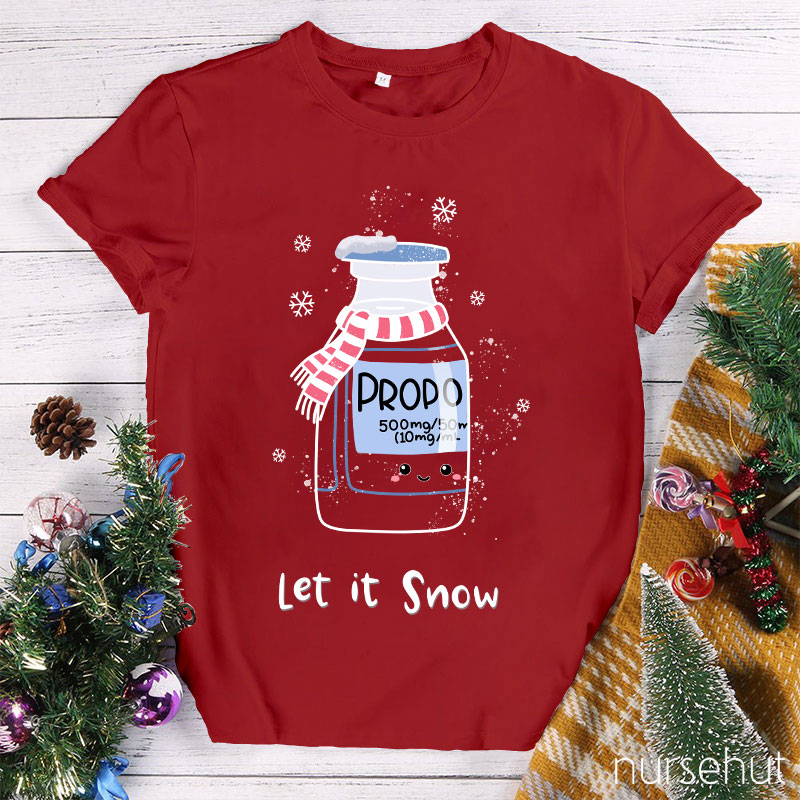 Let It Snow Nurse T-Shirt