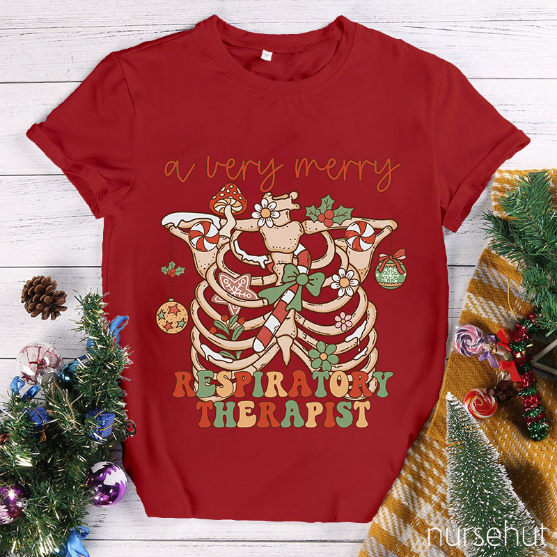 A Very Merry Respiratory Therapist Nurse T-Shirt